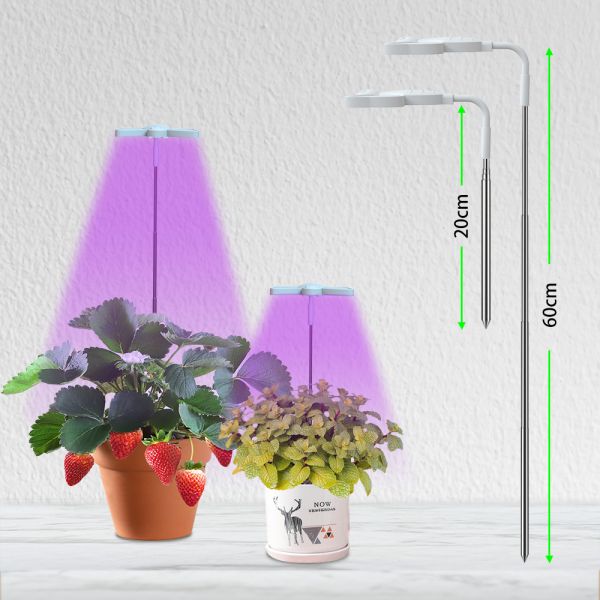 Bee Maple Leaf LED Growth Lamp 12H IRON Red Blue Light Plant