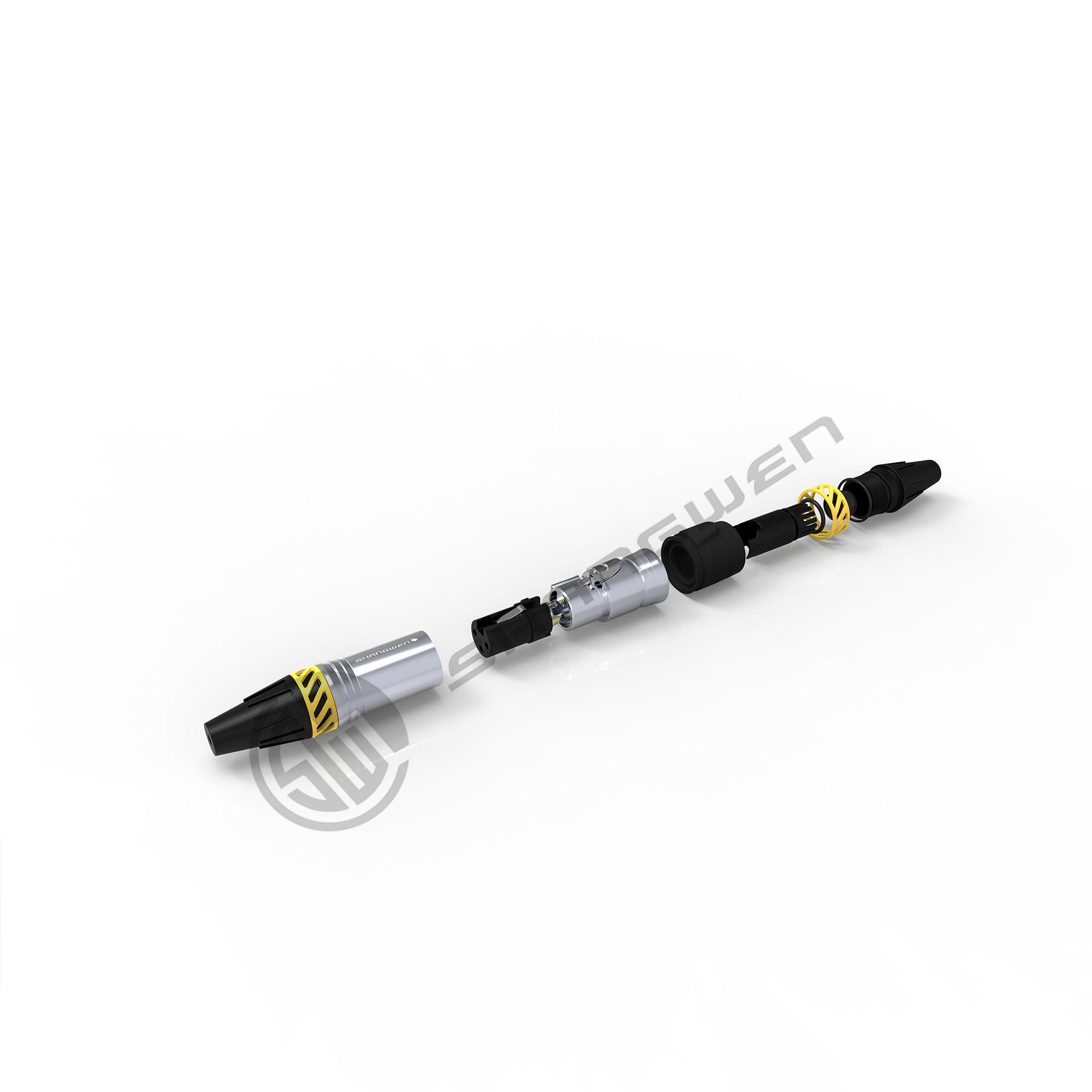 16A Wire XLR Connector 3 Pin Waterproof Ip65 Female Plug Outdoor
