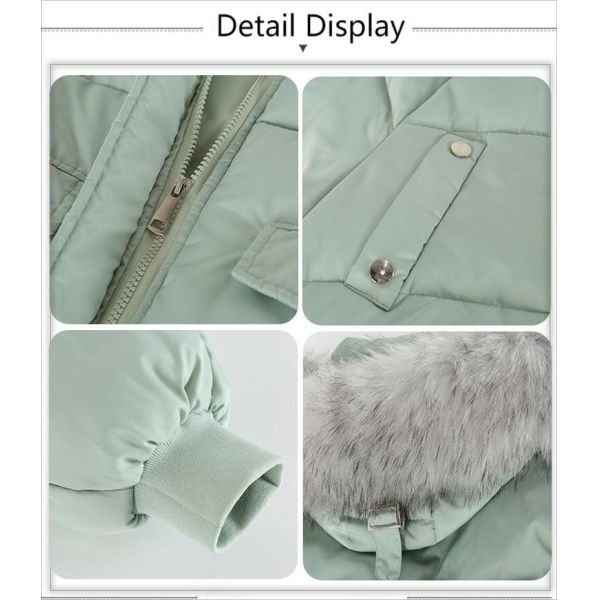 Wholesale Customize Thick Trendy Puffer Women′s Down Coat Winter Solid Long Sleeve Zipper Down Coat for Women