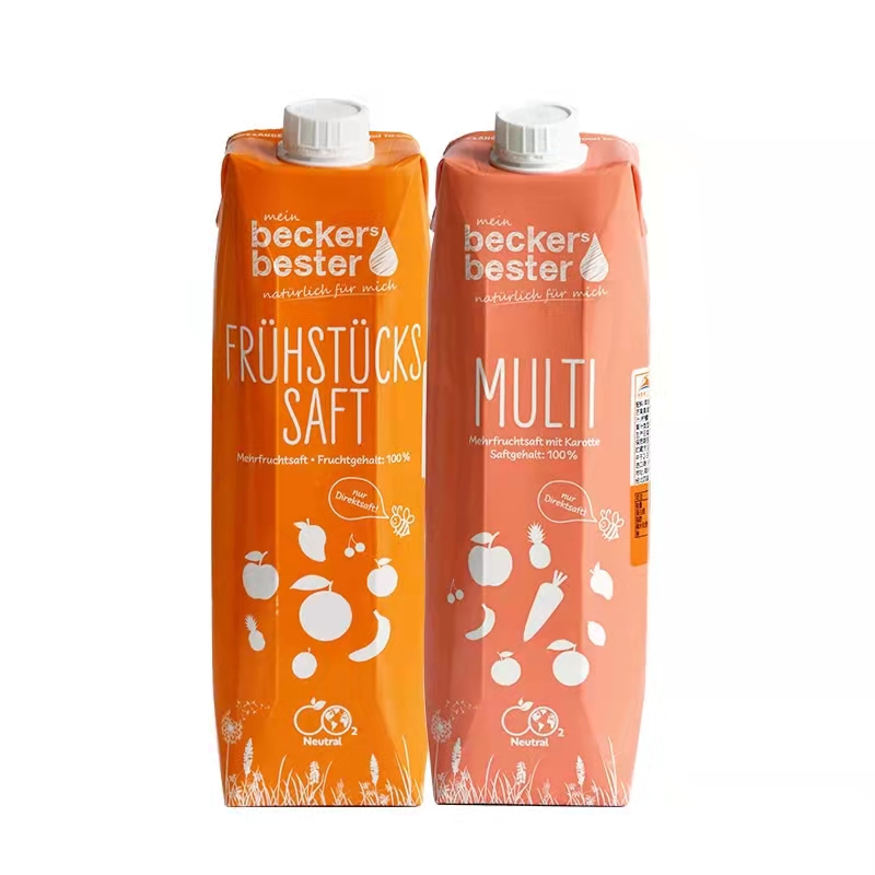 Juice Food Packaging Box Food Grade Paper For 330ML 500ML 1L