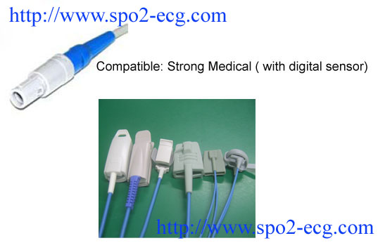 Silicone Tip SPO2 Finger Sensor Connects Directly For Adult And Child