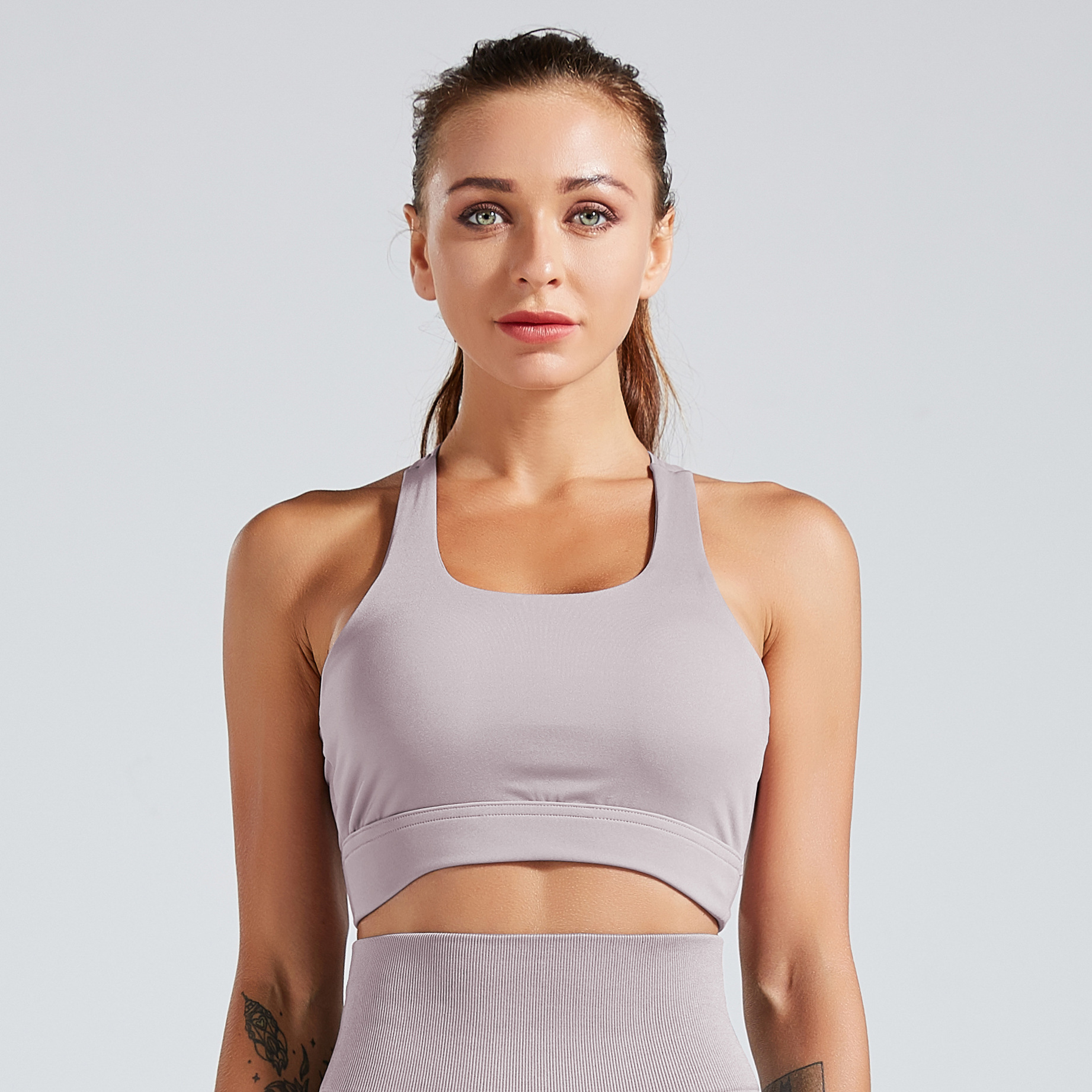 [Free Sample] Yoga Pants Set Apparel Processing Services Slight Customize
