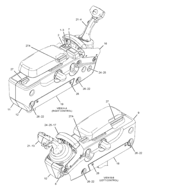 Joystick Control 3602987 3085204 3085203 3563607 3563608 360-2987 308-5204 356-3607 356-3608