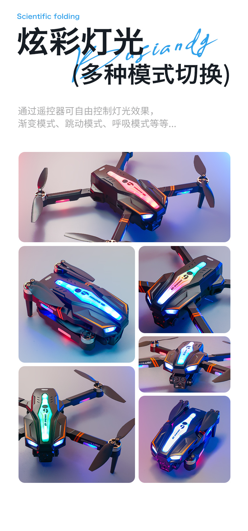 Beginner Drones Three-axis Flow Positioning Brushless Mini Foldable Drone with Infrared Obstacle Avoidance and 4k Camera