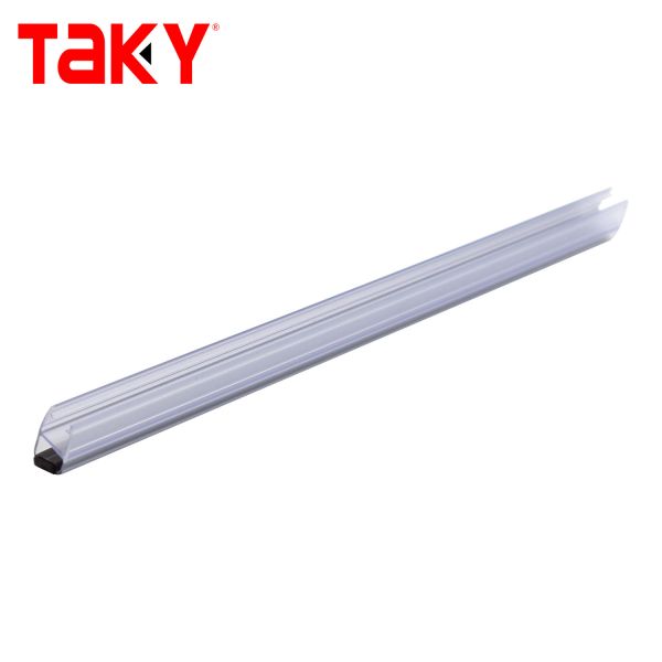 PVC Clear Bottom Shower Door Seal Strip 10MM Transparent