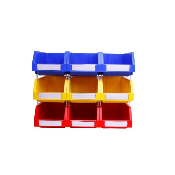Customized Color Plastic Stackable Parts Storage Box Bin for Warehouse Organization