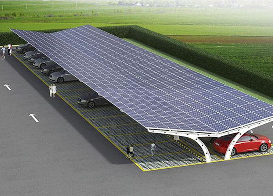 On/Off Grid Carbon Steel Solar Panel Carport Mounting Structure