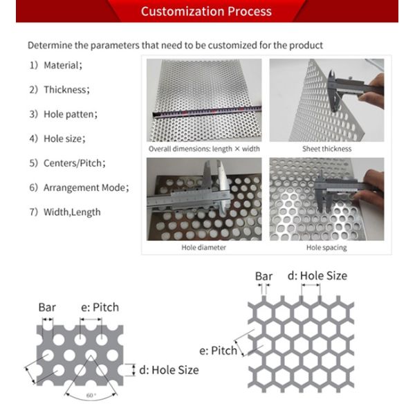 5mm 1m Length Decorative Perforated Aluminum Sheet