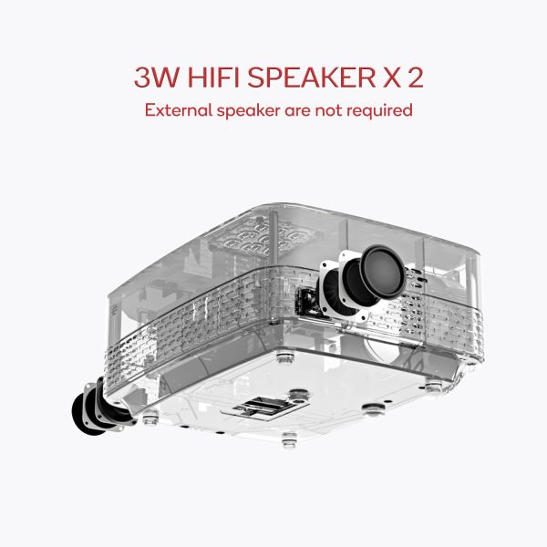 Q5 White Mini 1080P Projector Android 9.0 Smart Compact Projector