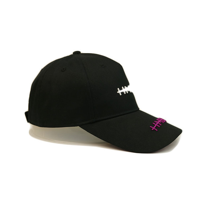 Creative Flat 3D Embroidered Baseball Caps With Custom Logo Square Brim