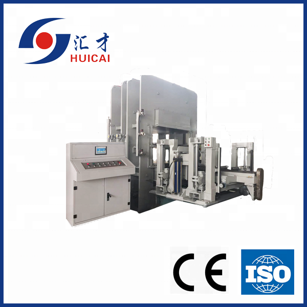 Plate Vulcanizing Press Machine for Rubber Mat Production in Manufacturing Plant