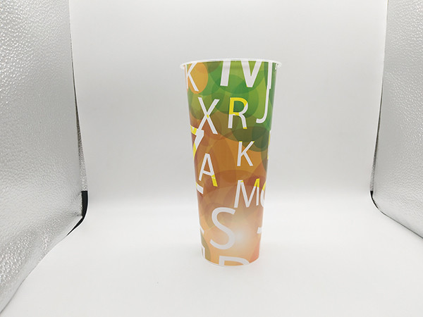 700ml 24oz IML Cups Round Empty Plastic Juice Glass with 3D lenticular