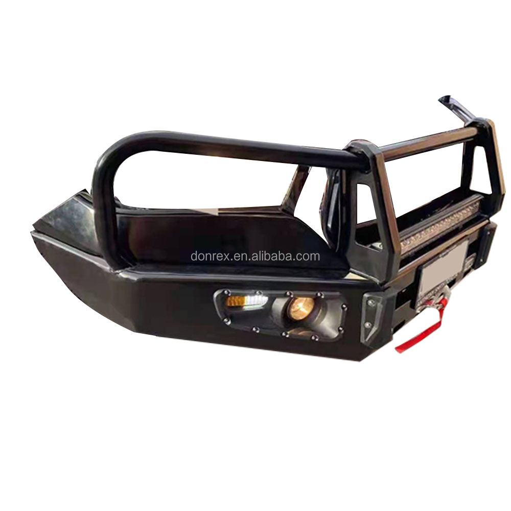 Black Powder Coat Finish Car Bumpers for Toyota Hilux U-shaped Front Bumper Bull Bar