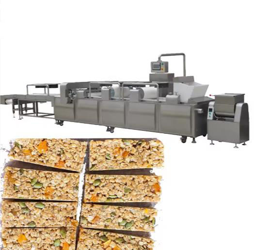 oat chocolate cereal fruits nuts candy bar moulding machine