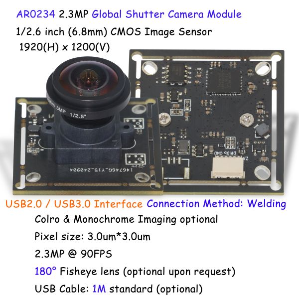 2.3MP AR0234 USB Global Shutter Camera Module 1080P