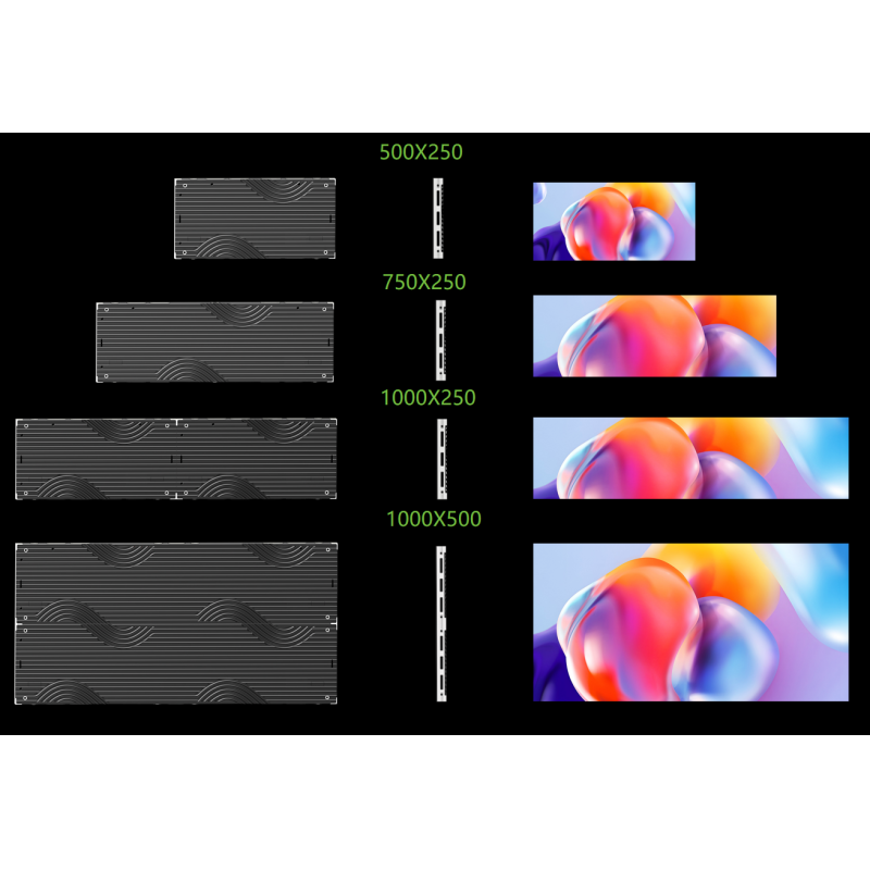 1000x250mm Indoor Fixed LED Display IP31 Ultra Thin LED Screen