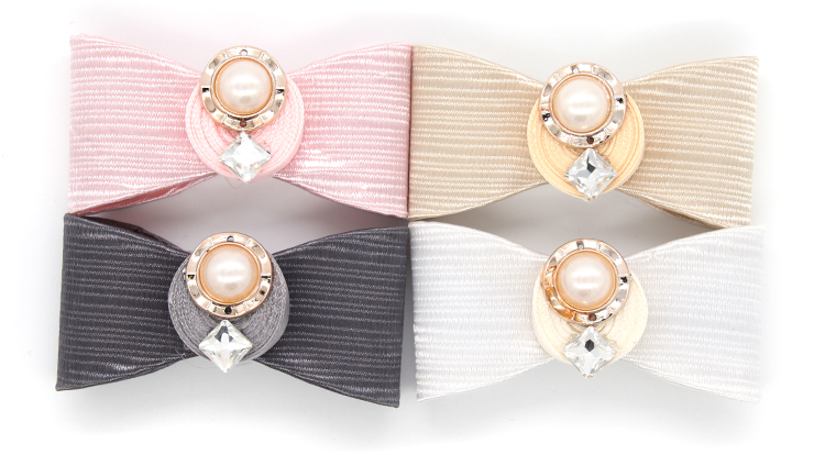 Pearl Simple Style Shoes Decoration Accessories Nickle / Black / Gold Color