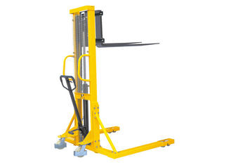 Adjustable Manual Hydraulic Pallet Stacker , Straddle Stacker Forklift High