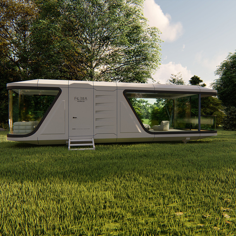 Quality Modern And Stylish Prefabricated Luxury Tiny House Capsule 10T With Smart System Holiday Mobile Hotel for sale