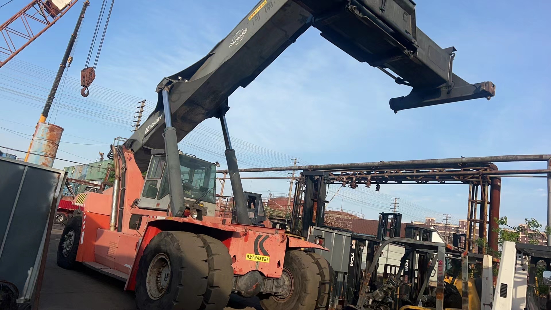 Efficient Heavy Construction Equipment DRT 450 Used Reach Stacker for KALMAR