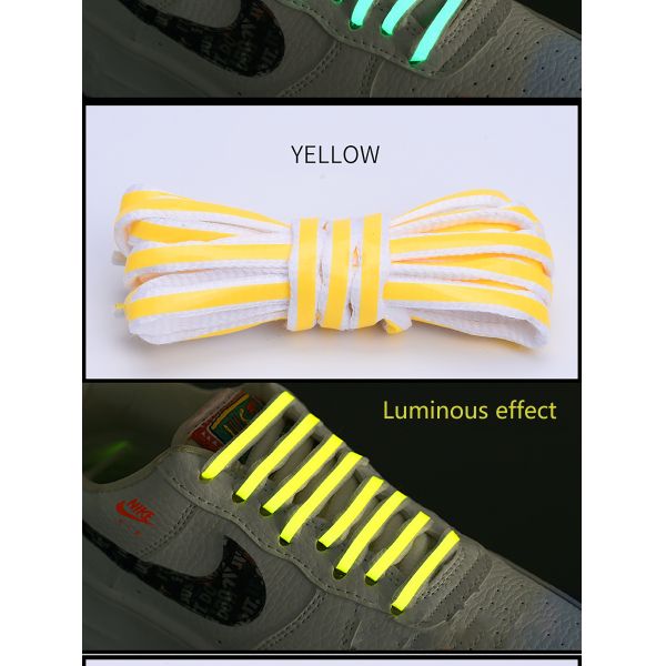 Shoelace Manufacturer luminous glowing shoelace for Sport Shoes Quantity funny luminous glowing shoelace