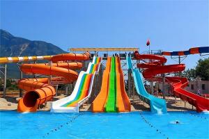 Quality OEM Water Amusement Park Swimming Pool Accessories Fiberglass Slide for Kids for sale