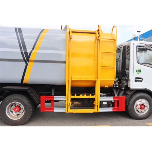 4x2 Drive 6CBM Dongfeng Waste Compactor Truck With Back Mounted Bucket