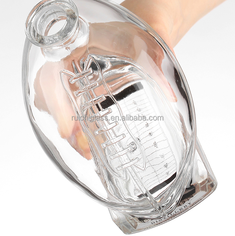 Customized Transparent Fashion Shape of Brandy Whiskey Glass Bottle for Party Customized
