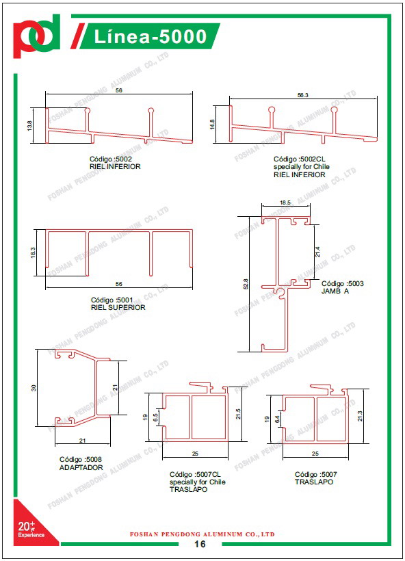 0.15mm T5 Temper Wood Finish Aluminium Profiles For Bolivia Series L20 L25 L32 L5000