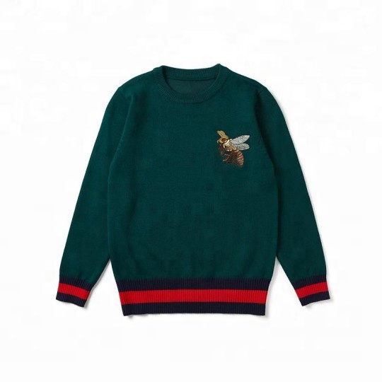 Jacquard Knit Sweater for Computerized Flat Knitting Machine from Manufacturing Plant