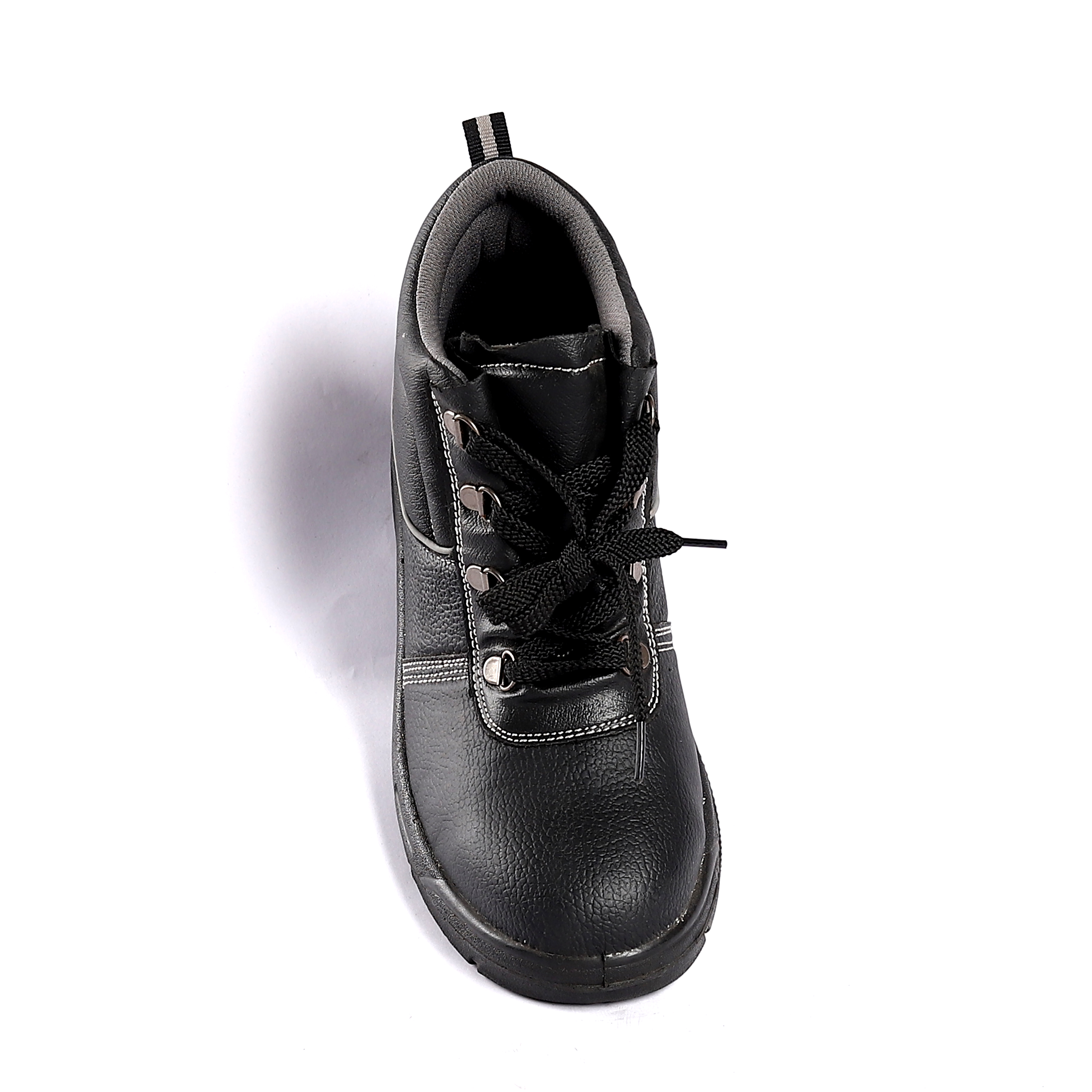 Brand SJ Comfortable Work Shoes with PU Sole and Embossed Cow Leather Upper OEM Safety Boots