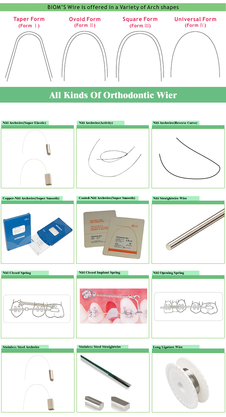 Round And Rectangular Stainless Steel Archwire For Dental Orthodontic Health Materials