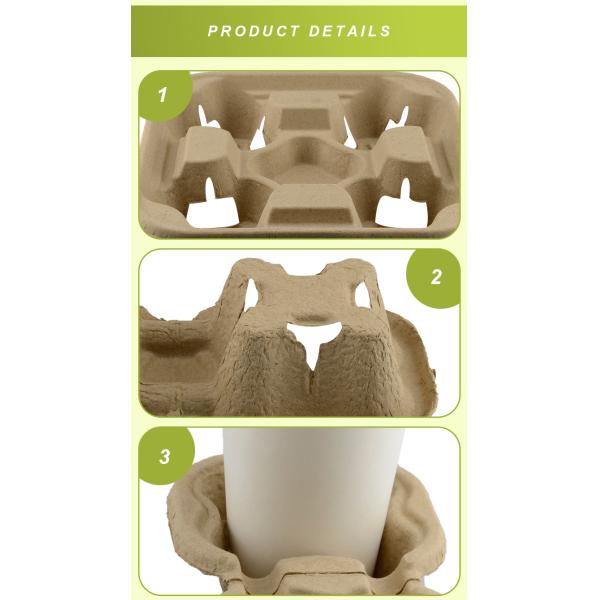 Biodegradable Disposable 8 - 32oz Cardboard Cup Holders