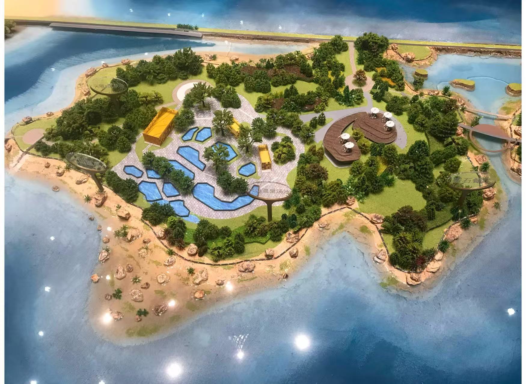 Coastal landscape architectural model view 3