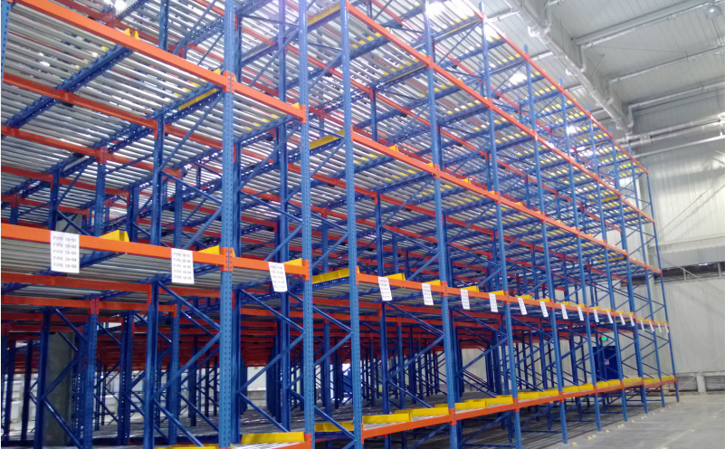 Warehouse Storage Gravity Pallet Racking System Carton Flow Roller Roller Rack  Live Pallet Rack