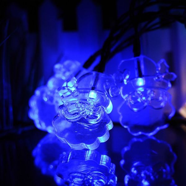 IP44 20 LEDs Solar String Lights 8 Charging Time For Outdoor Santa Christmas Party