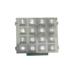 China Industrial Metal Telephone Number Keypad , Illuminated Dot Matrix Keypad on sale