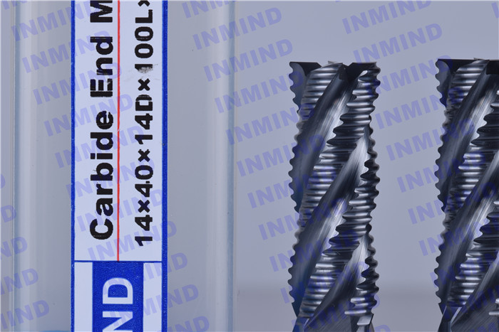 Quality 12 mm - 20 mm Diameter Roughing End Mill Cutter with 30 Degree Helix Angle for sale