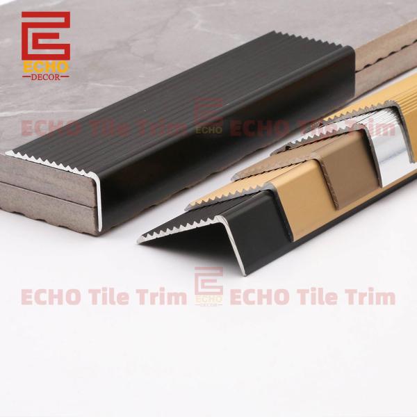 Anti Slip Stair Nosing Trim Tile Step Edge Protector Aluminum