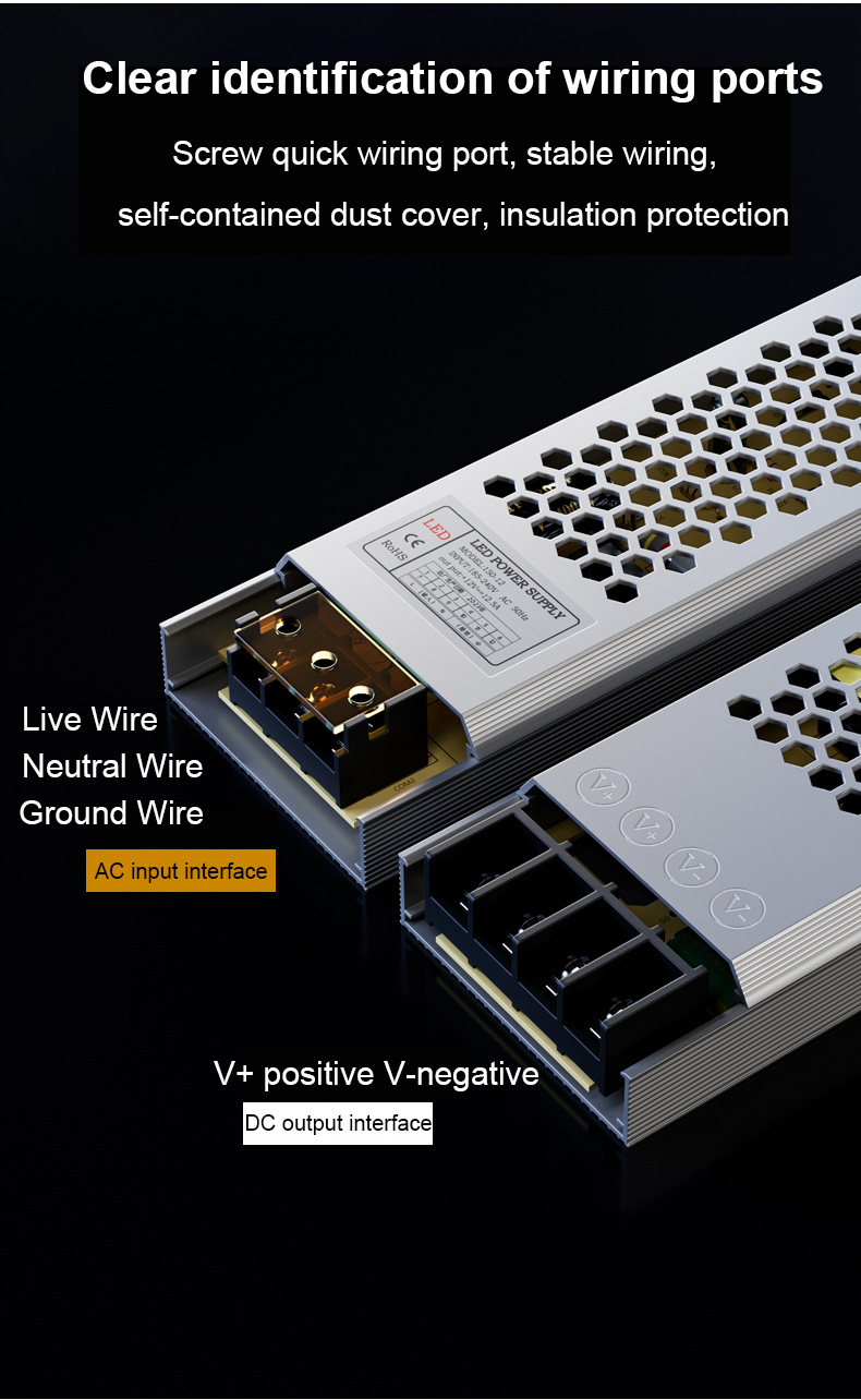 Single Output 1A 2A 3A 5A 8.5A 10A 15A 20A 25A 30A 40A 50A 60A AC DC Switching Power Supply 5V 12V 24V 36V 48V