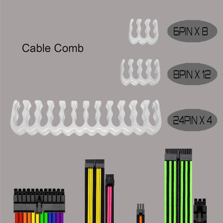 Computer sleeved extension Cable Comb Set for Professional Looks and clean