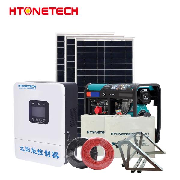 HTONETECH 300W 36V Home Solar Battery System Wind Solar Combo