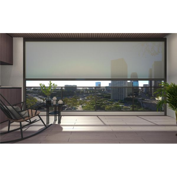 Windows Patio Zip Track Blinds Clear Windproof Roller Blinds