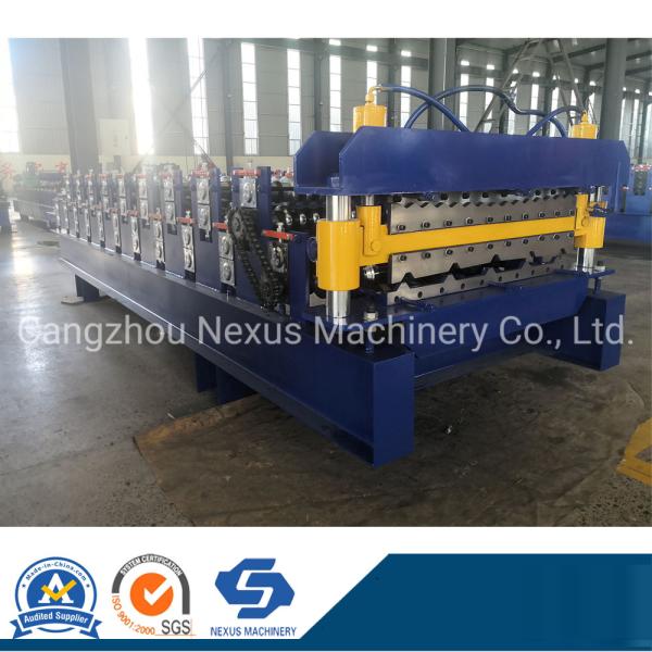 Corrugated Trapezoidal Pattern Cold Bending Machine Roofing Metal Roof Tile Roll Forming Machine