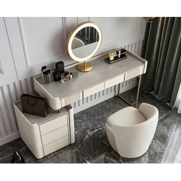Luxury Vanity Table Set - Modern Bedroom Makeup Desk Vanity Table Set