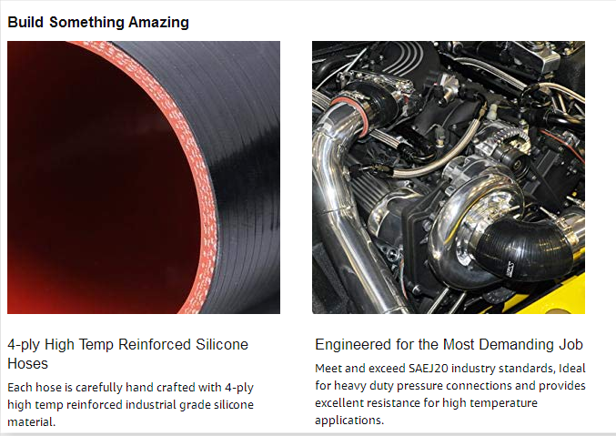 Customizable Thickness Flexible Corrugated Silicone Hose for Various Applications