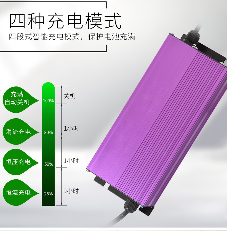 12v 24v 36v 48v Automatic Intelligent Lithium Li-ion Battery Chargers 10A 7A 5A 4A