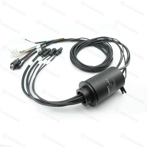 Customized Rotary Union Slip Rings 8 Circuits 20A+4 Signals+16 Encoder Signals+ 2 Shields For Industrial Sewing Machines