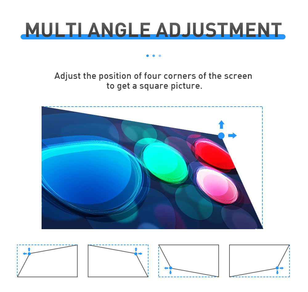 Flyin P15 1080P Full HD DLP Projector Portable WIFI Android 9 IOS Home Theater 4K Auto 3D Stereo Built-in 4-hour Battery Manual focus