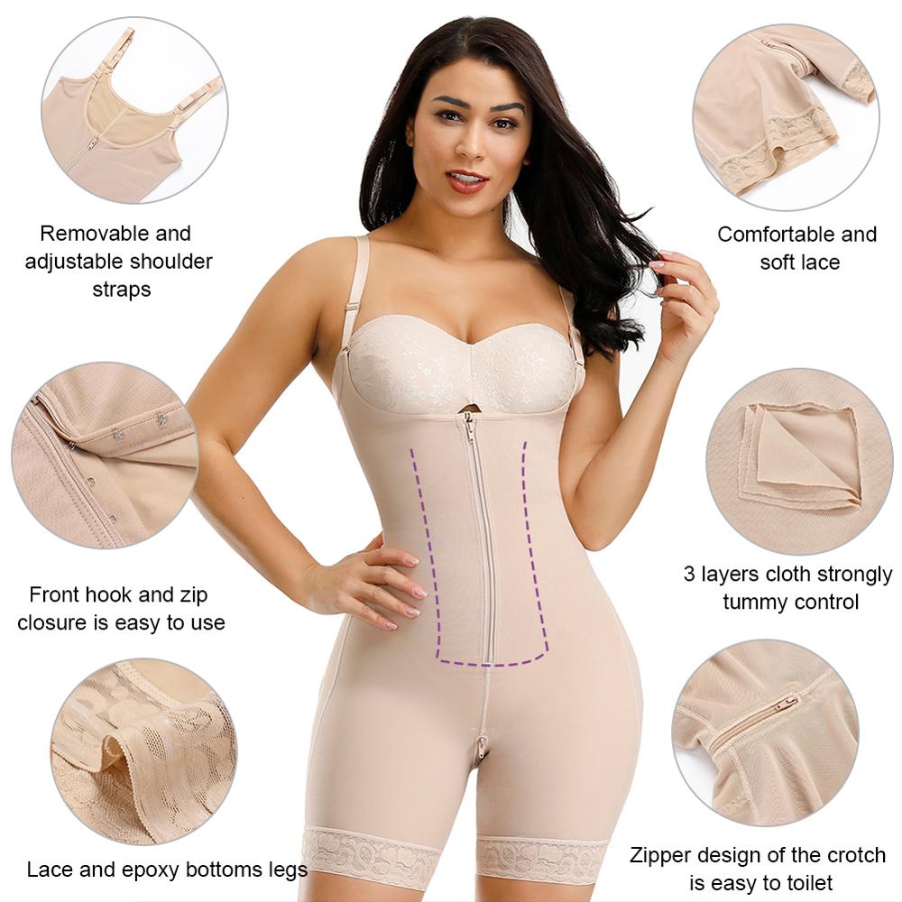 2000 HEXIN Women's Full Body Shaper Shapewear Colombian Bodysuit Tummy Control Butt Lifter
